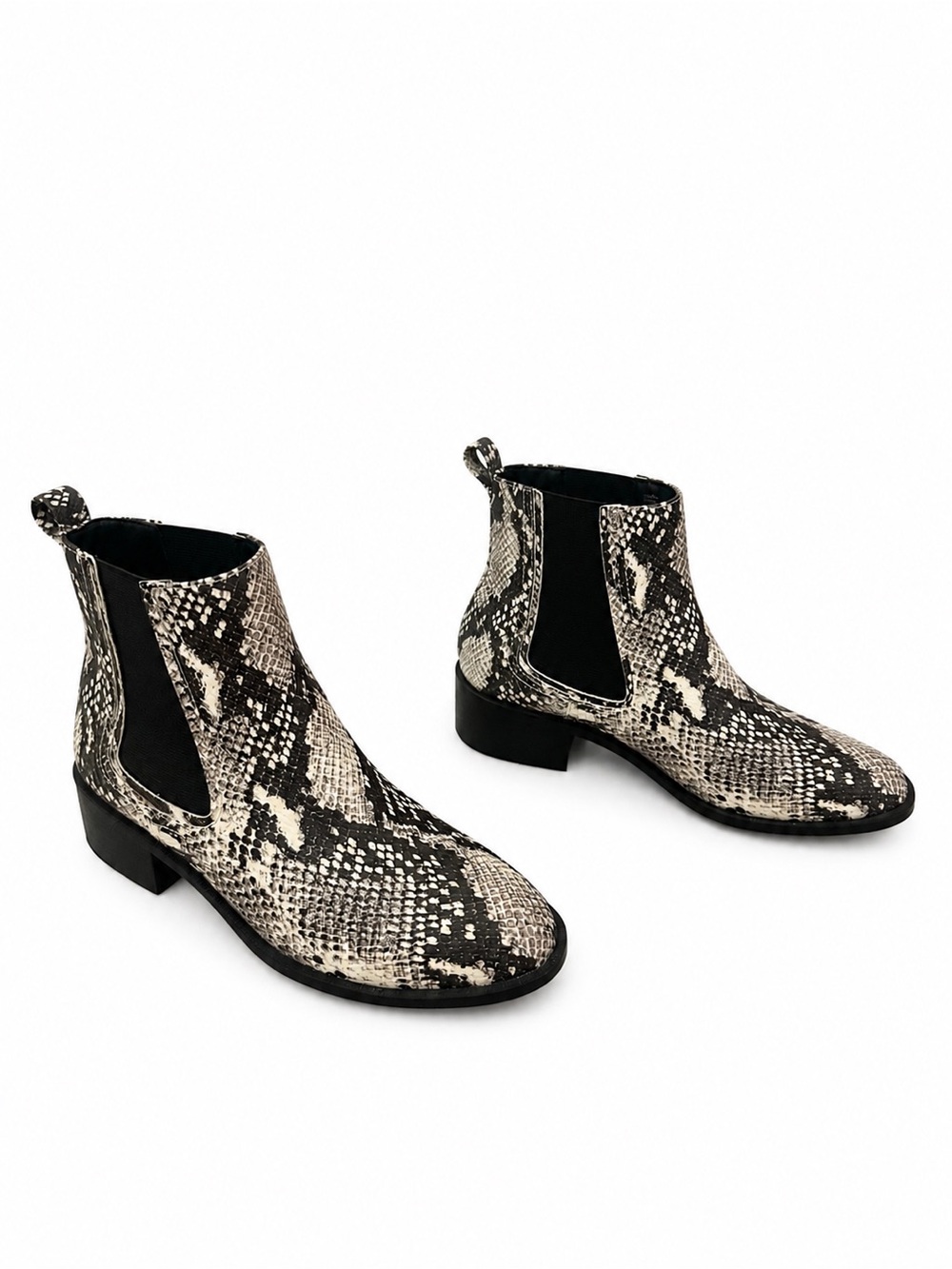 Steve Madden Natural Snake Print Ankle Boots